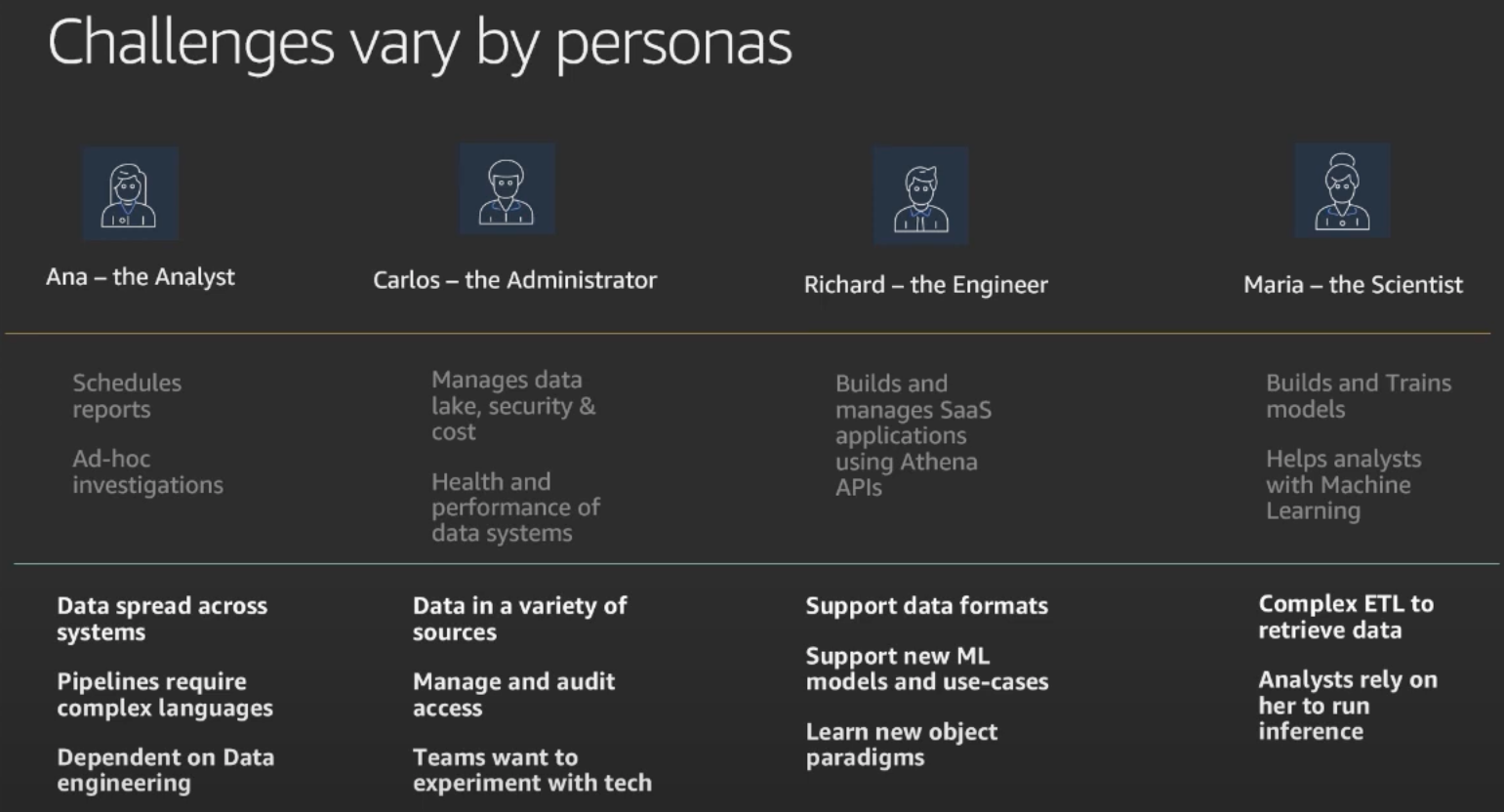 data analytics personas